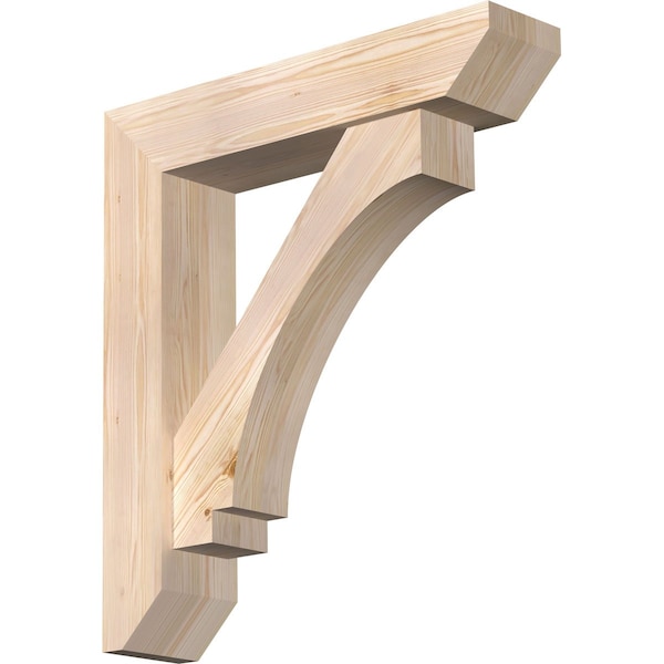 Ekena Millwork Imperial Slat Smooth Bracket w/ Offset Brace, Douglas Fir, 7 1/2"W x 34"D x 38"H BKT0806X34X38IMP06SDF - main